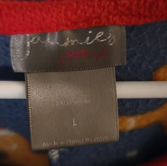 Macy's Festive Blue Pajama Set with Gingerbread Design - Picture 3 of 3